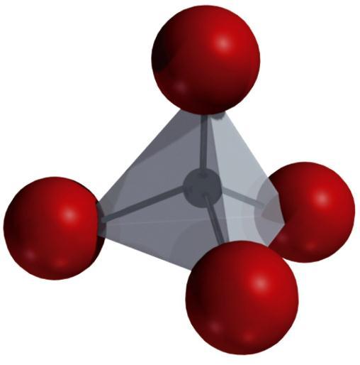 The silica tetrahedron has a net -4 ionic