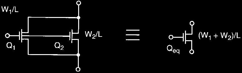 effective L = µcox (W/L) effective ½ Parallel