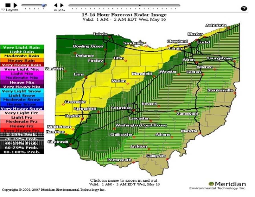 Ohio Sample #5 is a graphical forecast of  Ohio.