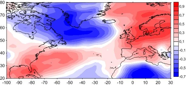 Results from the observation period The spatio-temporal patterns of annual near-surface air temperature averages