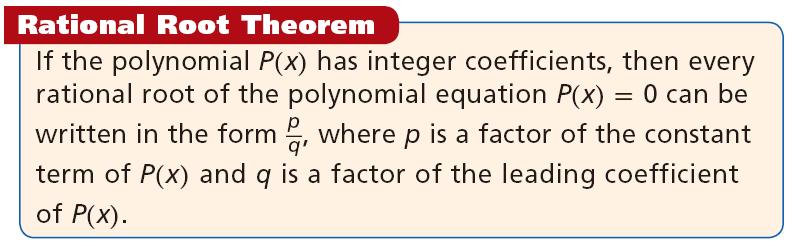 Not all polynomials are factorable, but the Rational Root Theorem