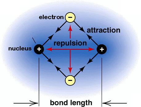 hapter 8: hemical Bonds (+ VSEPR) The ormation of Diatomic ydrogen As two isolated atoms move closer together, the two positively-charged nuclei repel each other, and the two negatively-charged