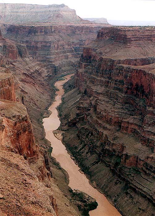 Again looking upstream from Toroweap Point, this picture shows the Grand Canyon below Cove Canyon as it