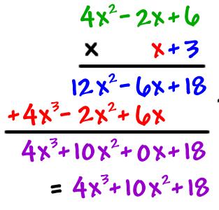 Vertical Multiplication x 2 +