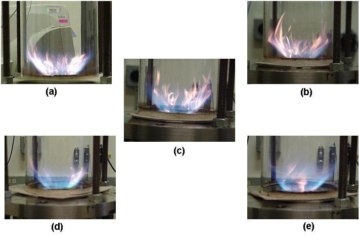 APPENDIX A. FLAME VISUALIZATION TO DETERMINE QUALITY OF MIXING184 results obtained with 45 o swirler. This can be seen in Figure A.1 (d) and Figure A.1 (e).