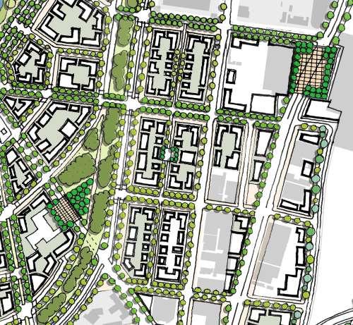 BLOCK AK New green field development Long standing land claim to be resolved 6 storey average height,
