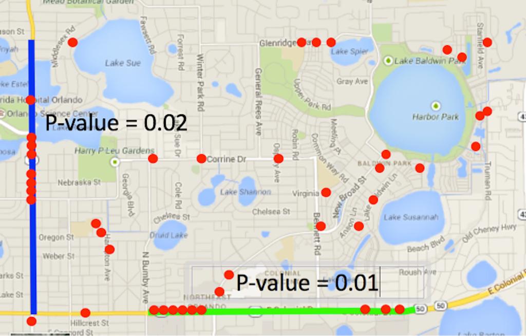 For example, Figure 7 Street Robbery cases in Orlando, Florida in May 2015.