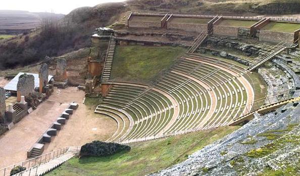 Figure 1- Clunia Theatre in its current state The caveas are arranged in three levels, ima (lower), media (middle) and summa (top).