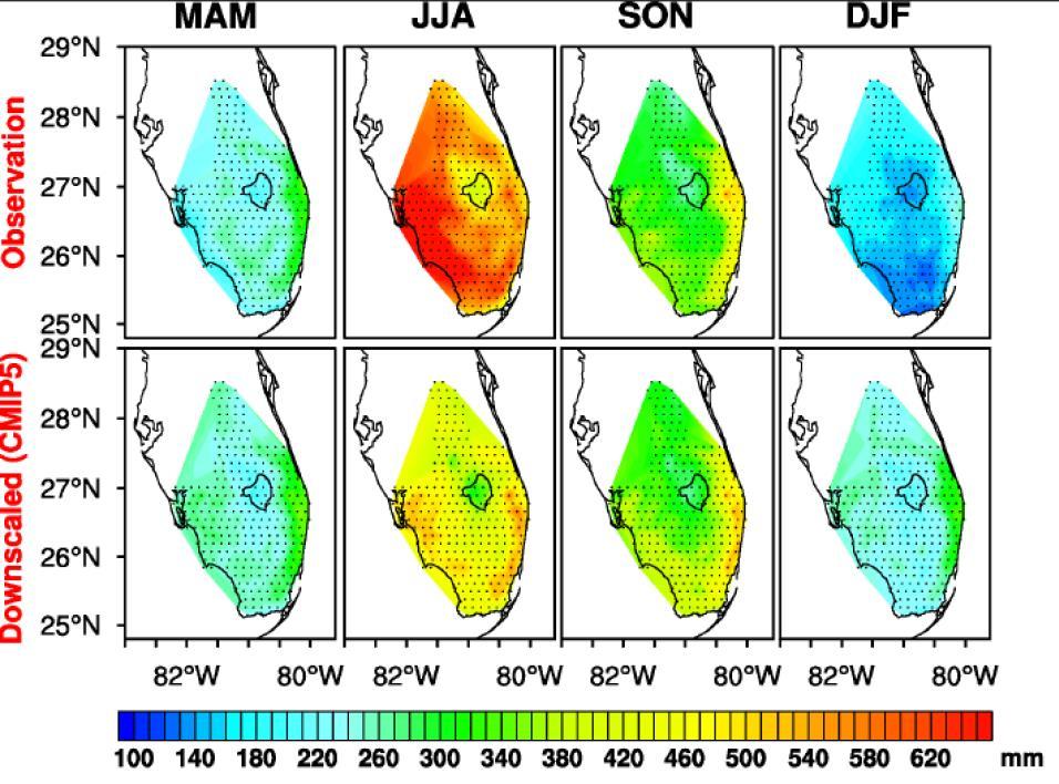 Downscaling Precipitation for Southern Florida Downscaled
