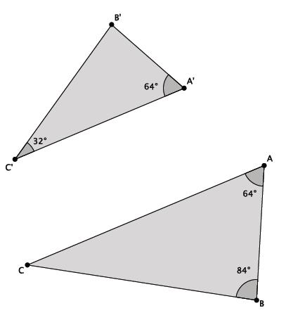 COMMON CORE MATHEMATICS CURRICULUM Lesson 10 8 3 Exit Ticket Sample Solutions 1. Are the triangles shown below similar? Present an informal argument as to why they are or why they are not.