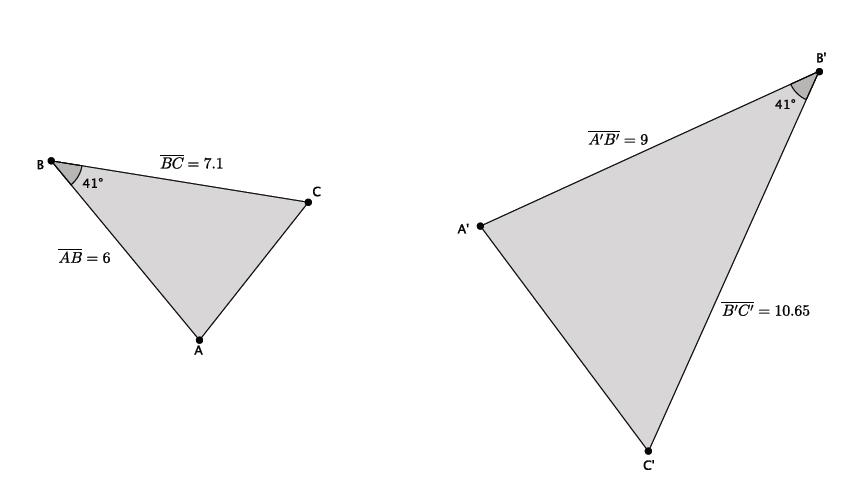 COMMON CORE MATHEMATICS CURRICULUM Lesson 11 8 3 Problem Set Sample Solutions Students practice presenting informal arguments as to whether or not two given triangles are similar.