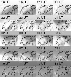 252 J. Morland et al.: STARTWAVE atmospheric water database Fig. 13. A series of hourly water vapour (channel 5, 6.