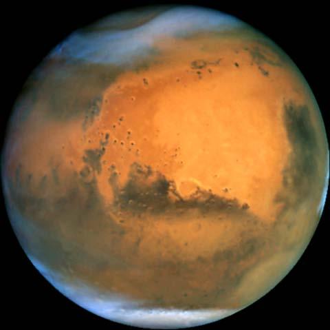 Mars Mars is the fourth planet from the Sun. It is known as the red planet because of large amounts of rust-colored dust on its surface.