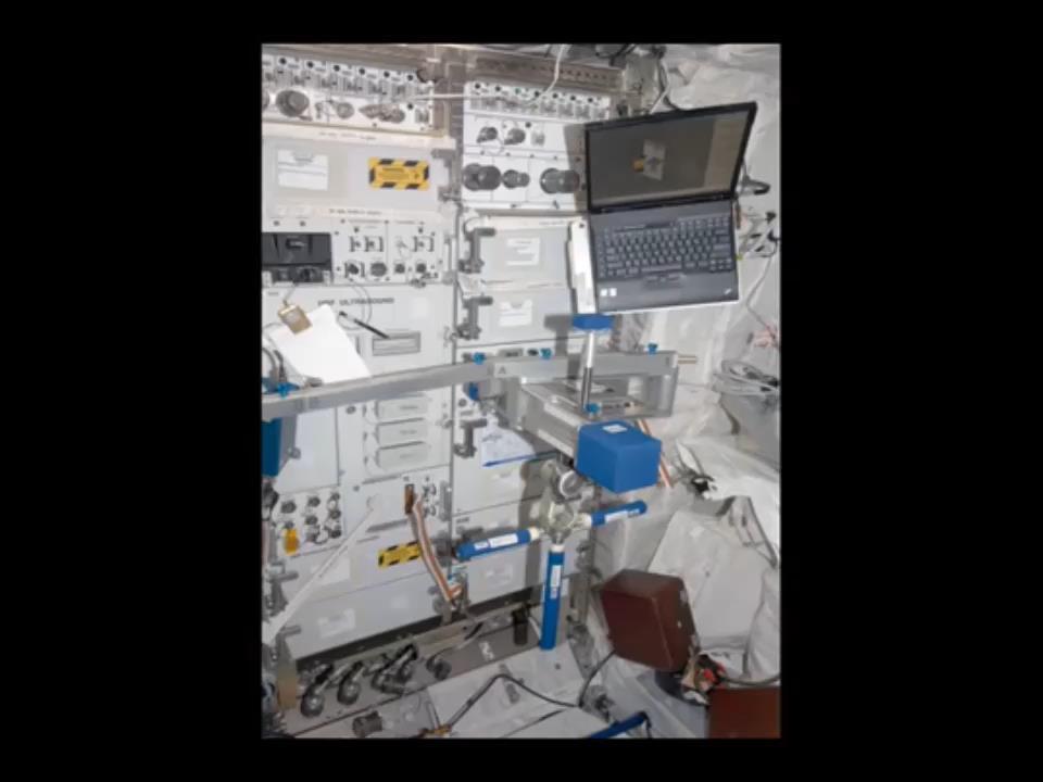 Measuring mass at the International space station using a
