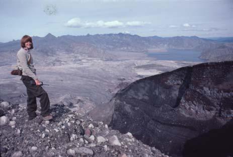 Helens near north end of 1980 Crater floor; note