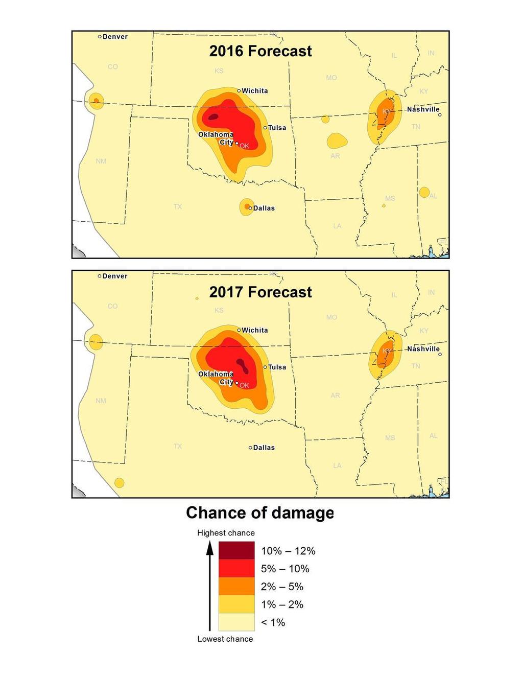 the 2016 forecast has been used by engineers to evaluate earthquake safety of buildings, bridges, pipelines and other important