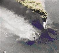 photo=sts064-40-10 A plume of volcanic ash from the volcano, Masaya, in