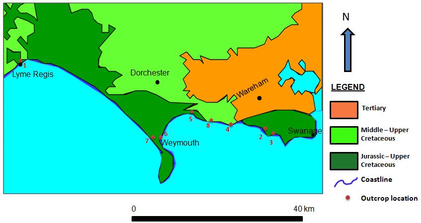 maturity of parts of the Mesozoic organic-rich rocks considered in this paper, the Purbeck Black Shale, the Nothe Clay and the Gault Clay Formations have been incredibly neglected for decades, and
