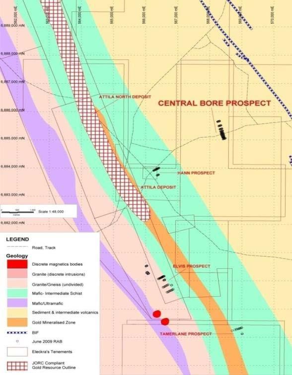 High-Grade Results Three RC drill programs completed 19,000m of drilling, 129 holes 99% of holes intercepted mineralisation Strike length 800m; Depth 300m Very