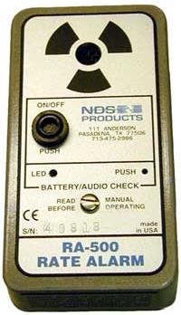 Most of the survey meters used for industrial radiography use a gas filled detector. Gas filled detectors consists of a gas filled cylinder with two electrodes having a voltage applied to them.
