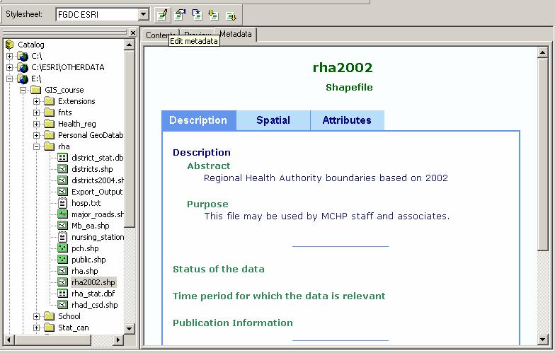 A standardized template for editing and updating metadata is provided and when files are