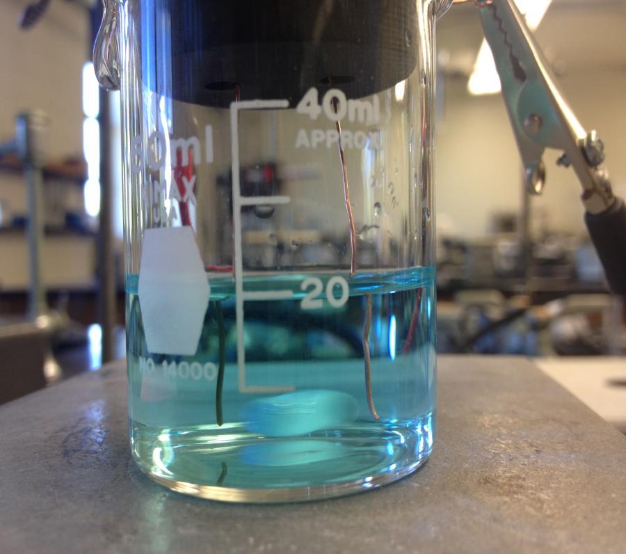 Experiment 10: Electroplating copper in copper sulfate This lab is not a part of General Chemistry I or II, however, Microlab included this lab and equipment to perform it, so we decided to test it