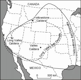 Page 6 of 12 Larger calderas have formed within the past million years in the western United States.