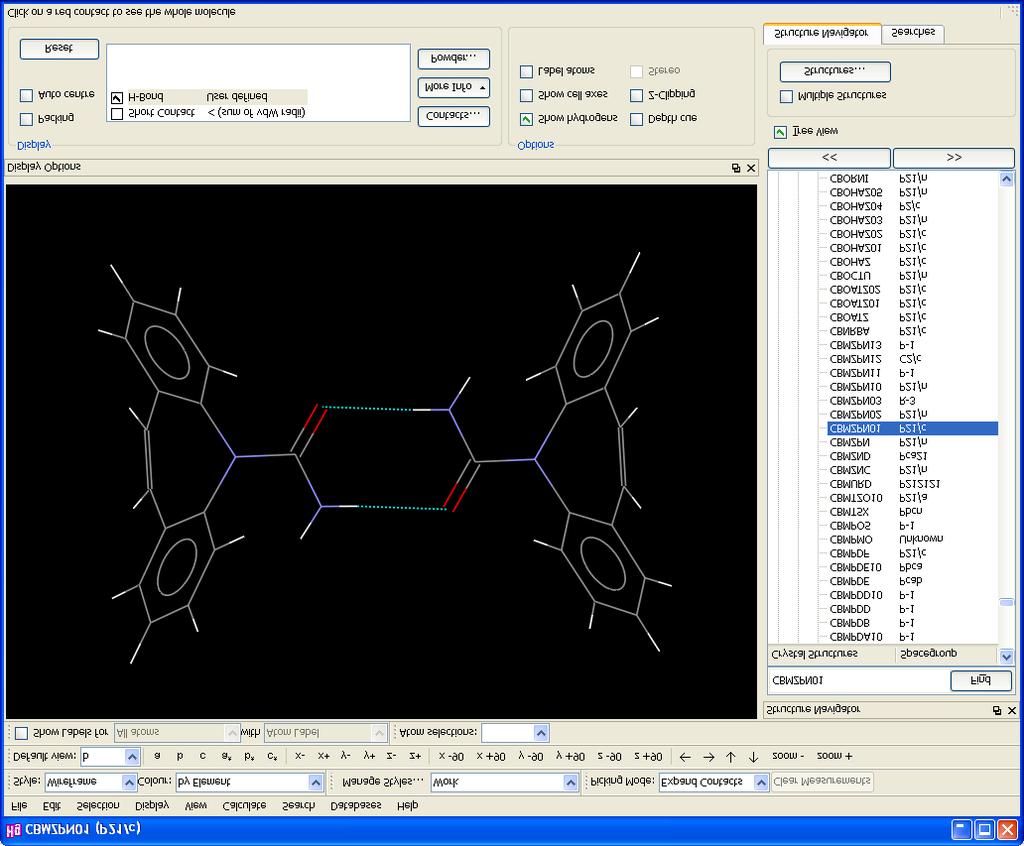 Any crystal structure can be used for this process, but for the purposes of this tutorial we will use the structure of carbamazepine form III.