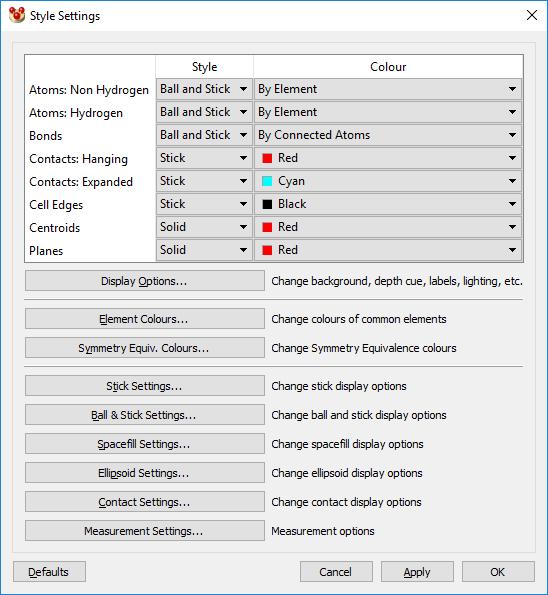 6.7.4 Style Settings - To make a copy of an existing style before editing any settings hit Copy... then and enter a name for the style when prompted.