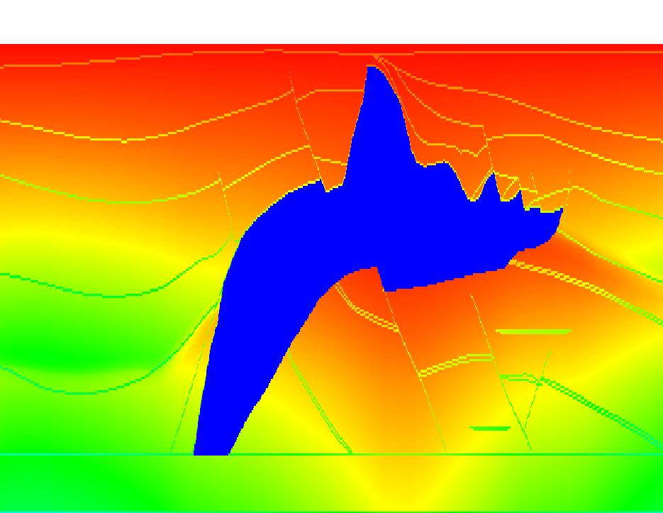By inverting the complex-valued wavefields, medium- and short-wavelength velocity structures can be recovered along with long-wavelength velocity structures.