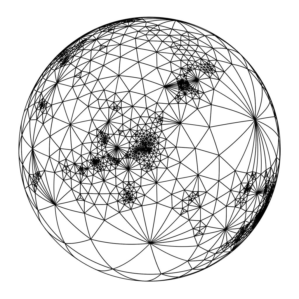 Triangulations of the sphere Triangulations of the sphere: glue N triangles together along their edges so as to get a