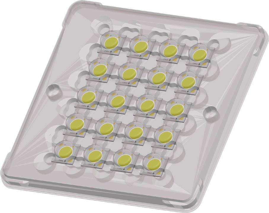 Packaging Cree CMA1825 LEDs are packaged in trays of 20.