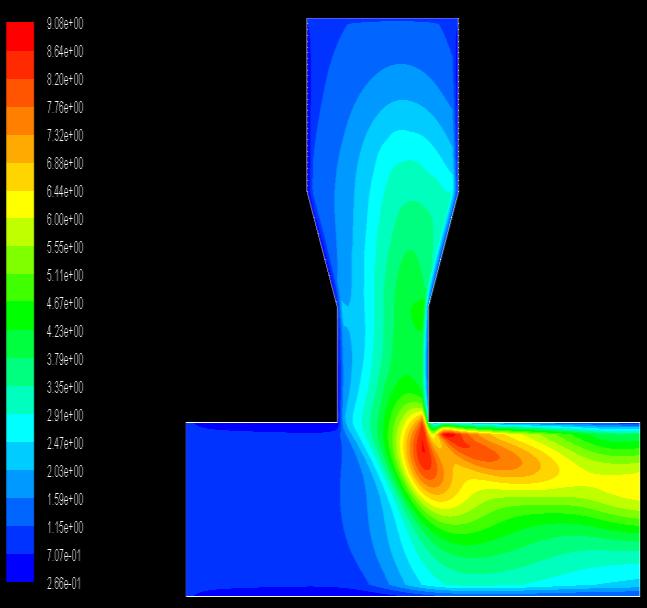 64001 Inlet_H 59.892004 Outlet -259.53202 4.3 Results of Third Model Fig-4.3.3: temperature contours.