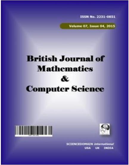 British Journal of Mathematics & Computer Science 15(3): 1-14, 2016, Article no.bjmcs.24585 ISSN: 2231-0851 SCIENCEDOMAIN international www.sciencedomain.
