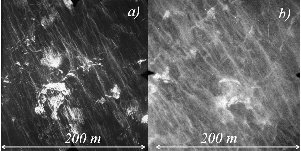Foam streaks on the sea surface in hurricane conditions can be a result of KH instability at the air-sea Interface (a) Wind speed 28 m s -1 (b) Wind speed 46 m s -1 Black et al.