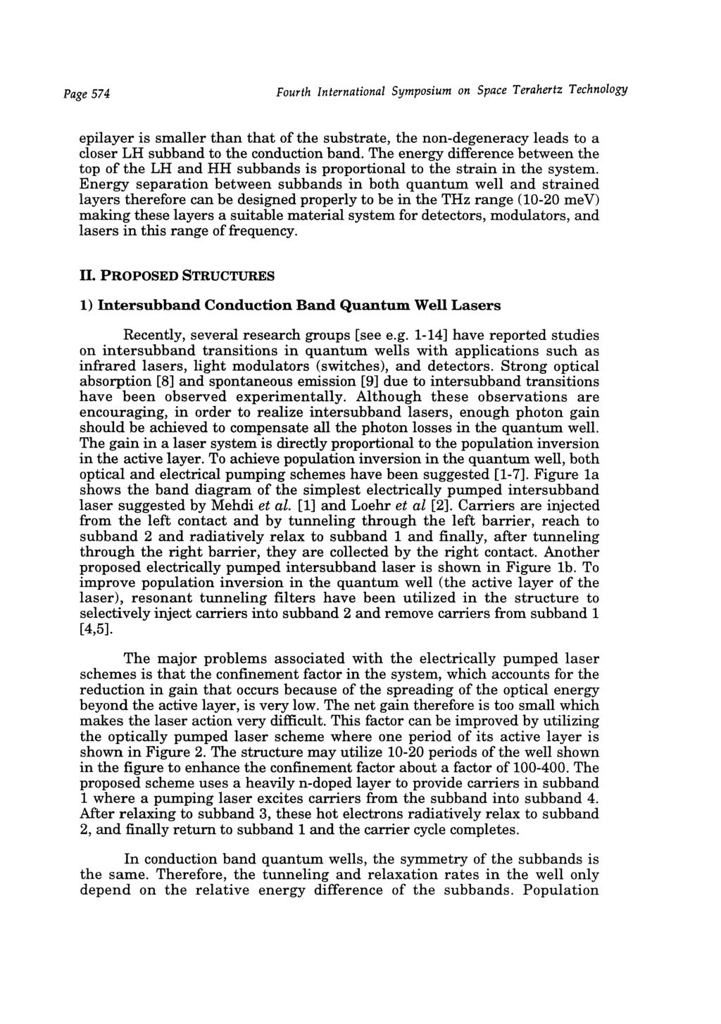 Page 574 Fourth International Symposium on Space Terahertz Technology epilayer is smaller than that of the substrate, the non-degeneracy leads to a closer Lll subband to the conduction band.