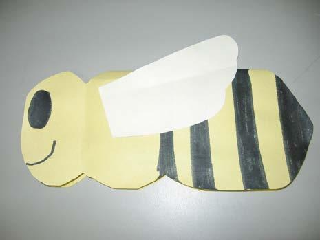 7. Cut wing from white construction paper and glue onto bee s body. 8. Next, hand out life cycle cards.