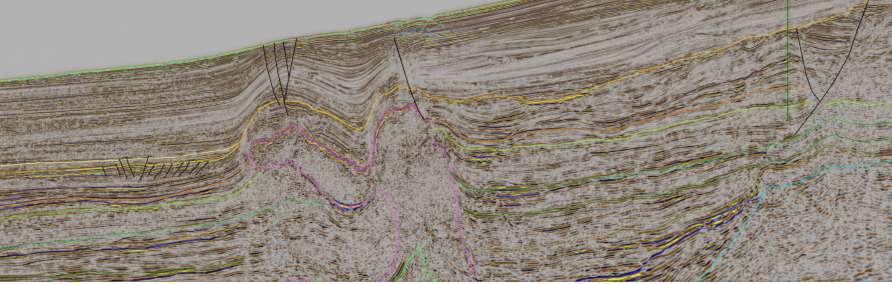 Top Syn-ift Eocene-Oligocene Carbonates Sea Bed Salt-related sand deposition?