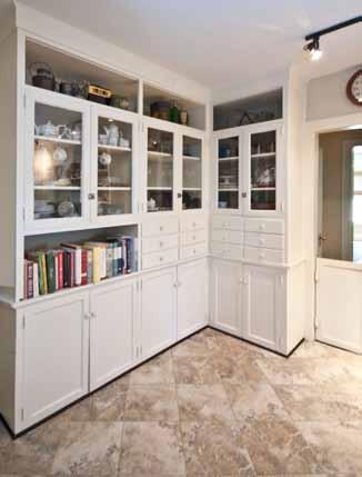 glass fronted cupboards,