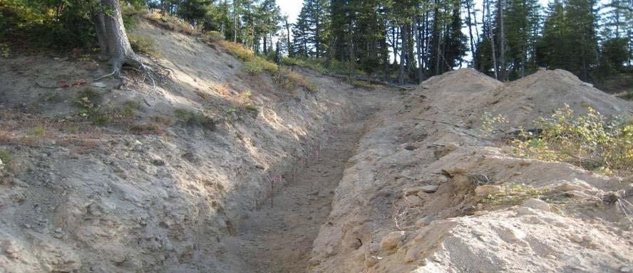 Trench Sampling in the Idaho Pit Area West Minerva 17 Example of