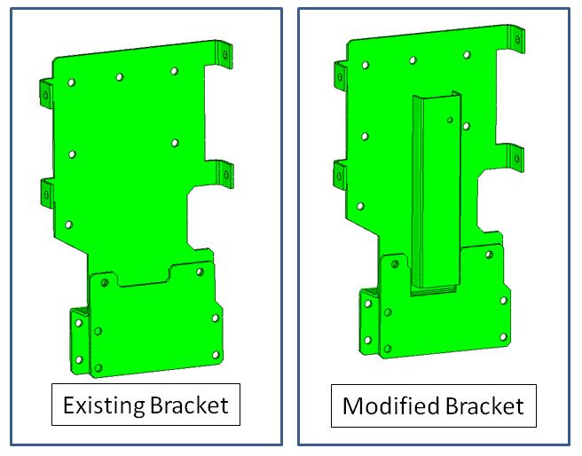 3.4 Modified Concept Figure 10 shows the modified concept to achieve the desired life of the bracket. Figure 10: Modified Bracket 3.