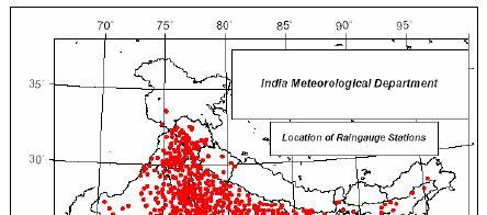 Chapter 2 Description of instruments data and methodology that has occurred in the past 24 hours ending 0830 hours IST (0300 UTC), 522 are under the Hydro-meteorology program and 70 are Agromet