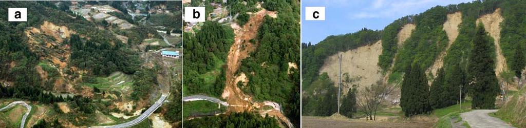 Recent Fig. 12 Landslide patterns of the earthquake-induced landslides in the Yamakoshi area.