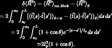 (16) where represents the correction to the mean square end-to-end distance that is attributable to the kink.