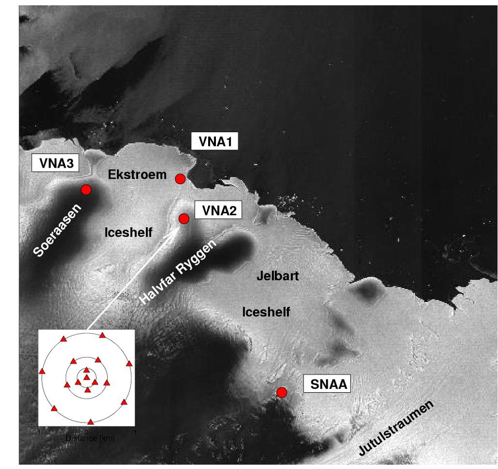 Neumayer Array, Antarctica (Alfred Wegener Institute AWI) 1 broadband 3 Cand 15 vertical 1