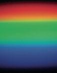 We see a nice, continuous spectrum, with all the colours of the rainbow.
