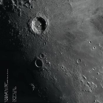 ALAN FRIEDMAN Archimedes Crater lies at 30 north latitude centered between the eastern and western limbs.