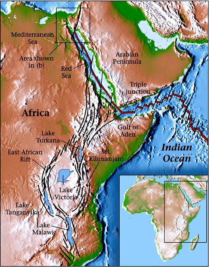 Continental Rifting Today? Eastern Africa is currently being rifted apart.