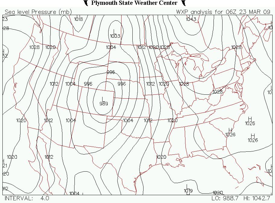 19 of 73 Isobars - Pressure Gradient On A Weather Map Contours of