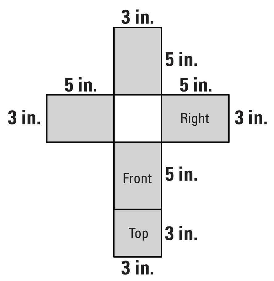 Gift Box Dilemma Answer Key A) Sam s candle is 5 inches tall and has a radius of 1.5 inches. Draw a plan for his box below.